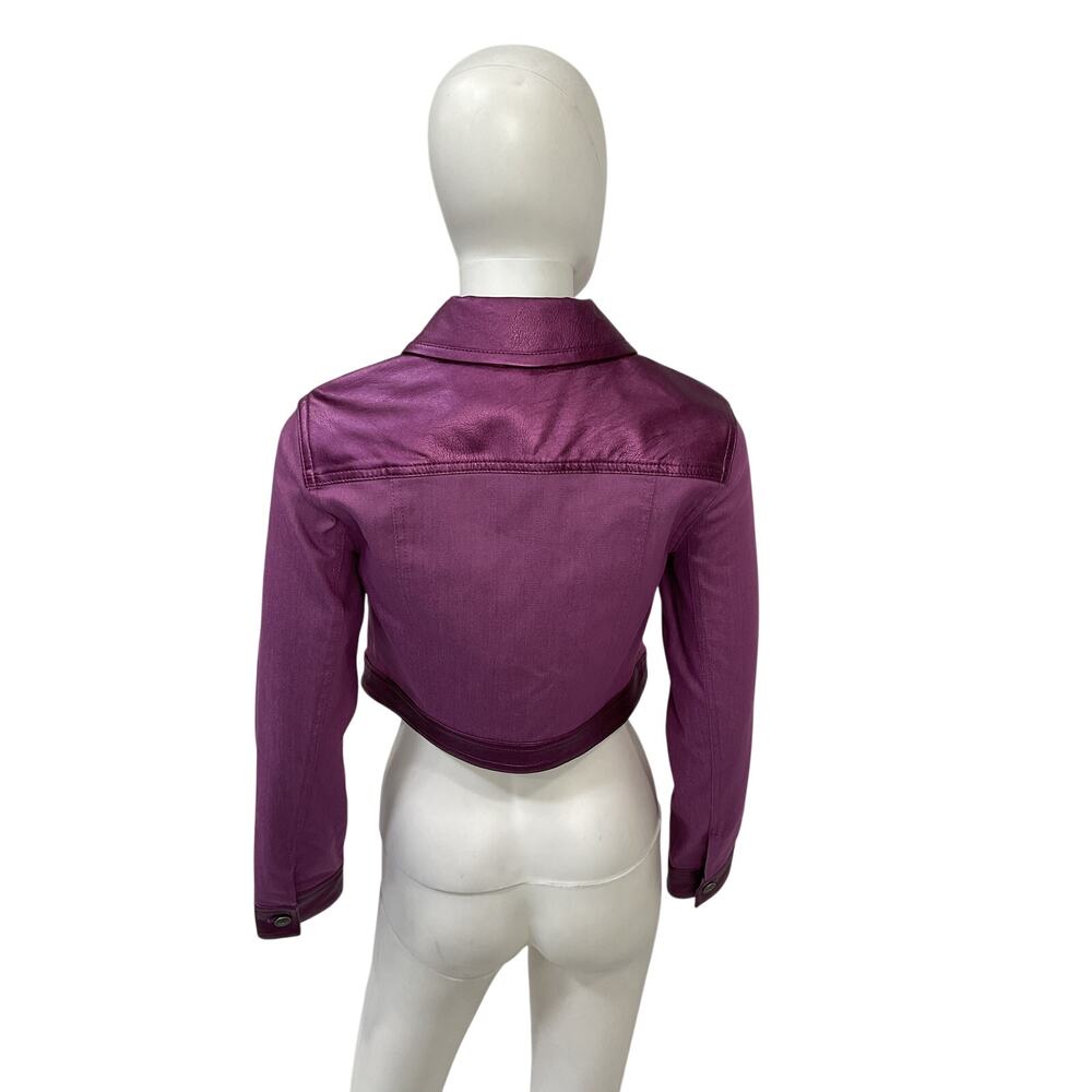 Cinq A Sept Metallic Purple Regina Size XS Jacket - Picture 3 of 4